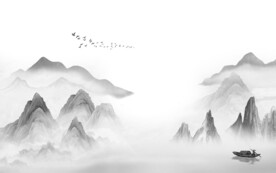 新款 清晰灰色山水 TiF分层