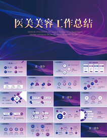 紫色医美美容工作总结动态PPT