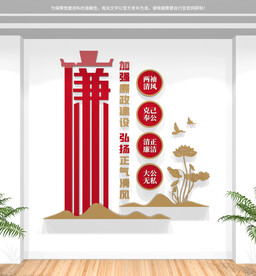 竖版廉政文化墙
