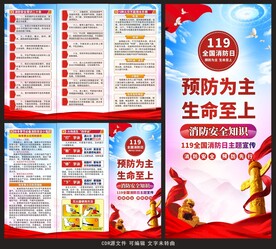 全国消防日三折页