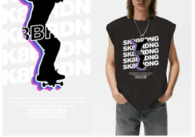 图文字母潮牌T恤设计