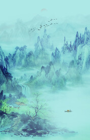 水墨山水装饰画