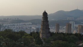 荆门东山宝塔4K航拍1分22秒