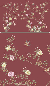 仿手绘高清花鸟