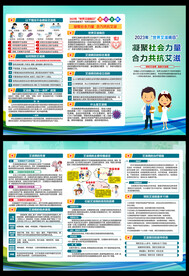 2023年世界艾滋病日三折页