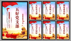 五好党支部海报