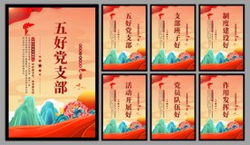 五好党支部海报