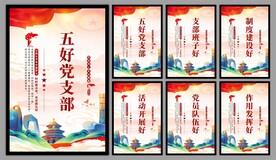 五好党支部海报