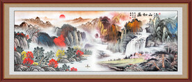 紫气东来国画