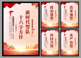 警队文化党建海报