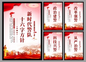 警队文化党建海报