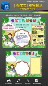 蚕宝宝观察日记蚕的一生小报