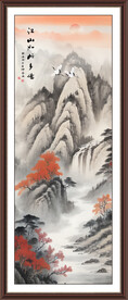 竖幅山水画