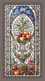 玄关蒂凡尼彩晶餐厅主题玻璃图案