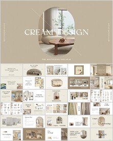 奶油风室内设计方案ppt模板