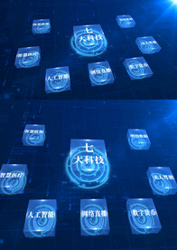 七大科技架构分类AE模板