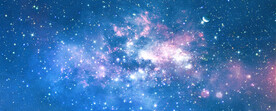 巨幅蓝色星空背景墙