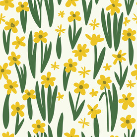 黄色碎花印花图案