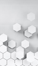 白色3d规则六边形抽象科技纹理