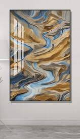 抽象浮雕山水装饰画