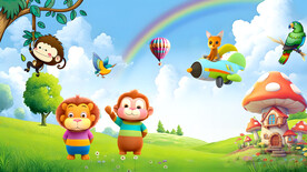 卡通儿童乐园背景墙