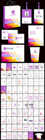 紫色高端企业VI系统设计模版