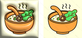 3D膨胀风立体美食头像