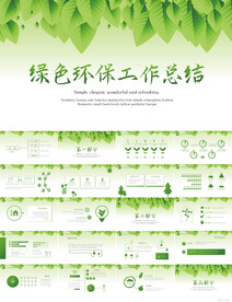 绿色环保工作总结汇报PPT模板