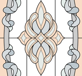 高清分层教堂玻璃打印图