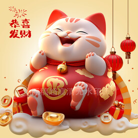 2024龙年春节吉祥物招财猫