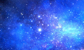 蓝色唯美星空背景墙