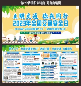 文明交通安全宣传栏展板