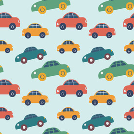 卡通小车满印图案
