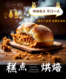 肉松面包海报