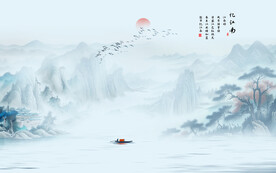 水墨江南背景墙