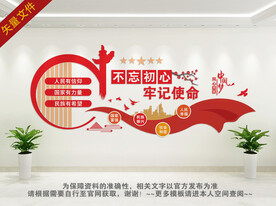 不忘初心文化墙