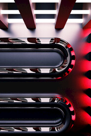 3d红色玻璃质感抽象科技线条