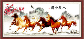 八骏全图