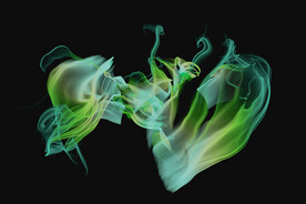 绿色渐变3d烟雾背景