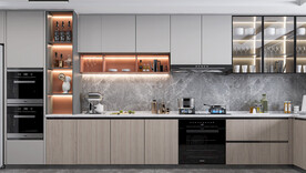 厨房餐厅 直播间背景墙