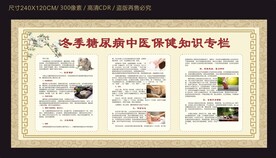 冬季糖尿病中医保健宣传栏