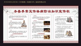 冬春急常见传染病防治知识宣传栏