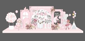 粉色香风芭蕾舞女孩10岁生日