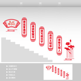 学校楼梯文化墙