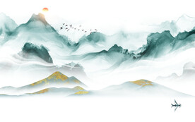 新款 高雅中式山水 tif分层