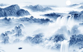 高端 中式简约山水 TIF分层