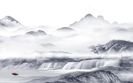 高档 中式简约山水 TIF分层