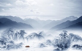 人气 中式简约山水 TIF分层