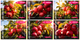 户外山东红富士苹果