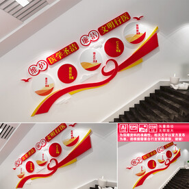 廉洁行医楼道文化宣传